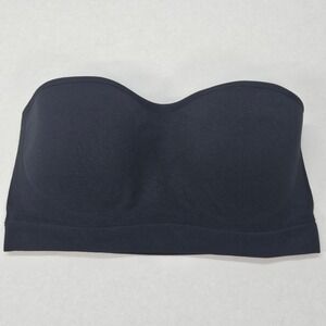 Auden Women's Black Seamless Strapless Comfortable Bandeau Bra Top Size L